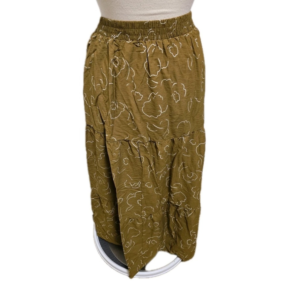Women's Nine West Crosshatch Tiered‎ Maxi Skirt Size Medium - Picture 7 of 8